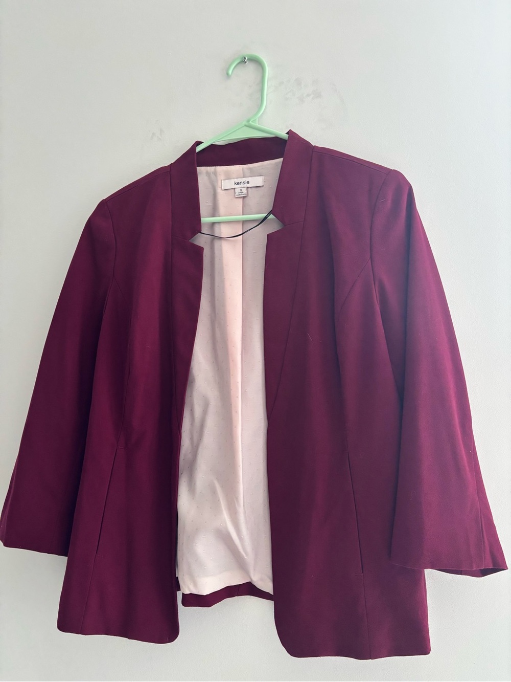 Wilfred Women's Burgundy Open-Front Blazer